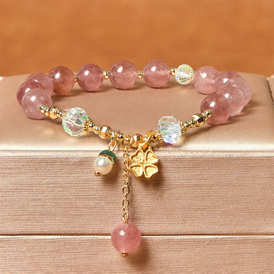 8mm Strawberry Quartz Bracelet for Women | Love & Healing