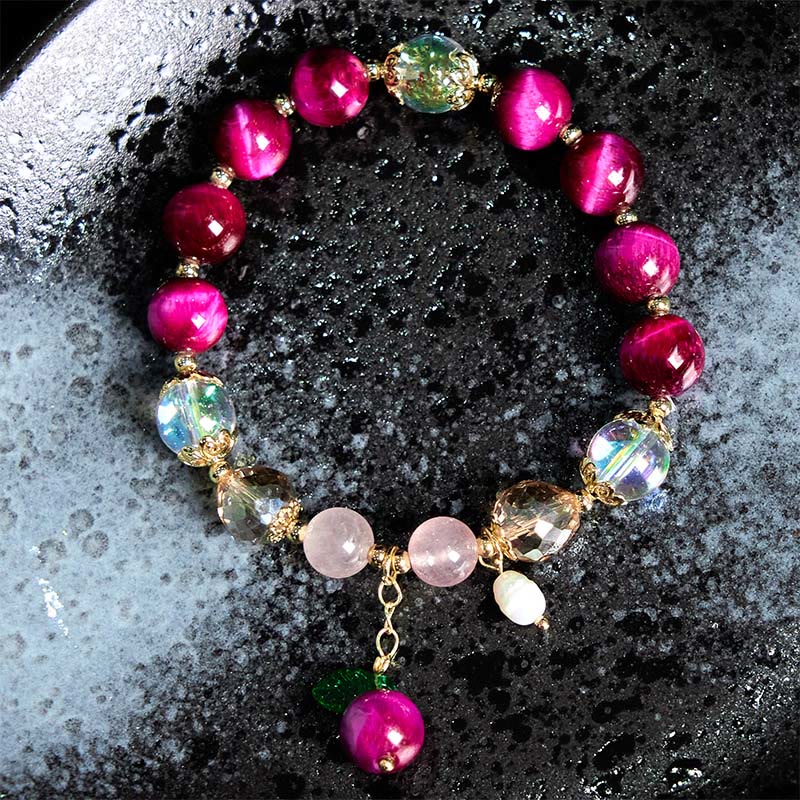 10mm Red Tiger Eye Protection Bracelet for Women