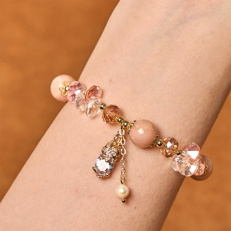 8mm Sun Stone Pixiu Wealth Bracelet for Positive Energy & Luck