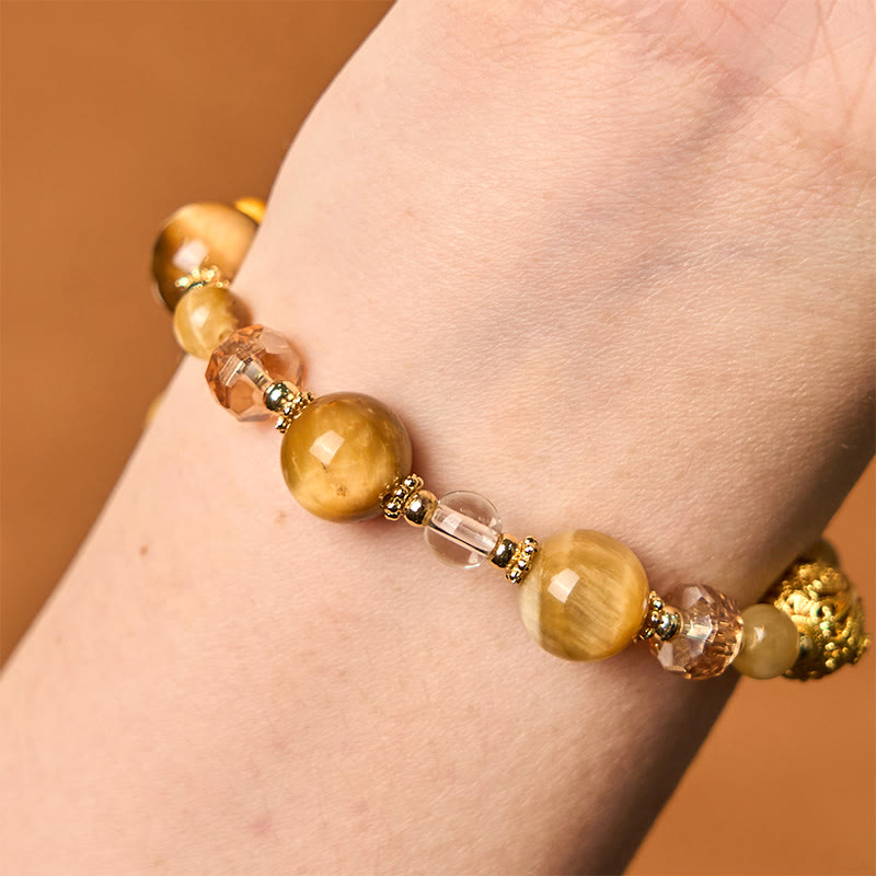 8mm Tiger Eye Bracelet for Strength and Courage