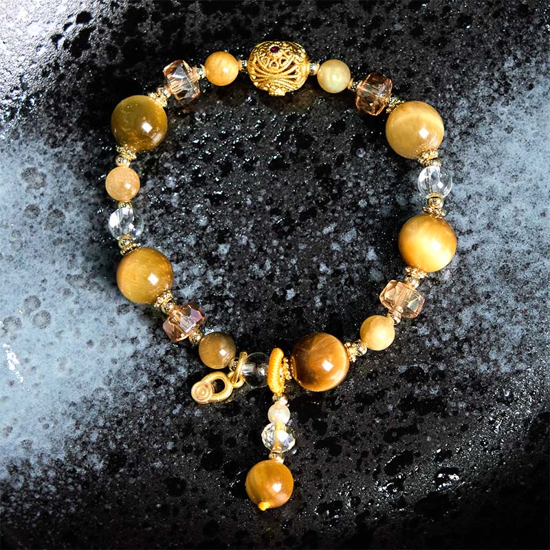 8mm Tiger Eye Bracelet for Strength and Courage