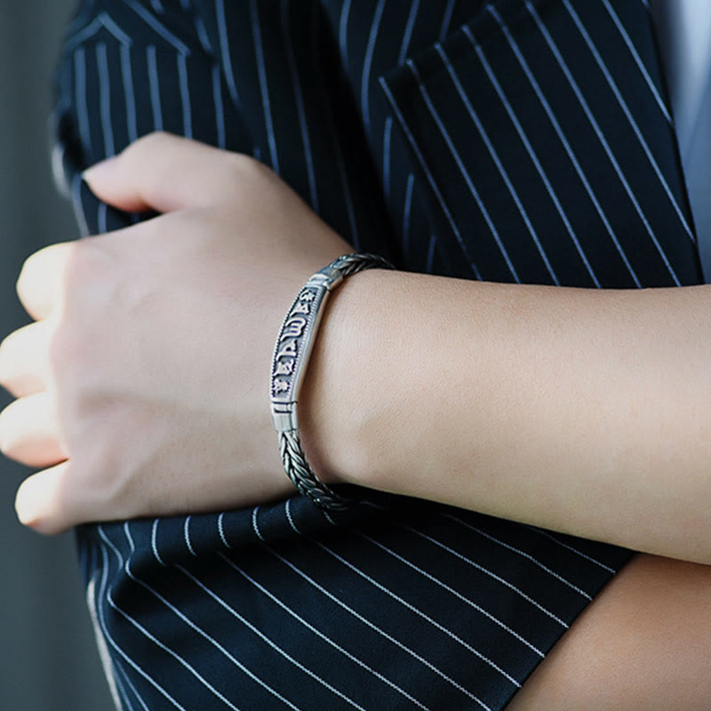 Om Mani Padme Hum Copper Bracelet 18cm - Tibetan Mantra