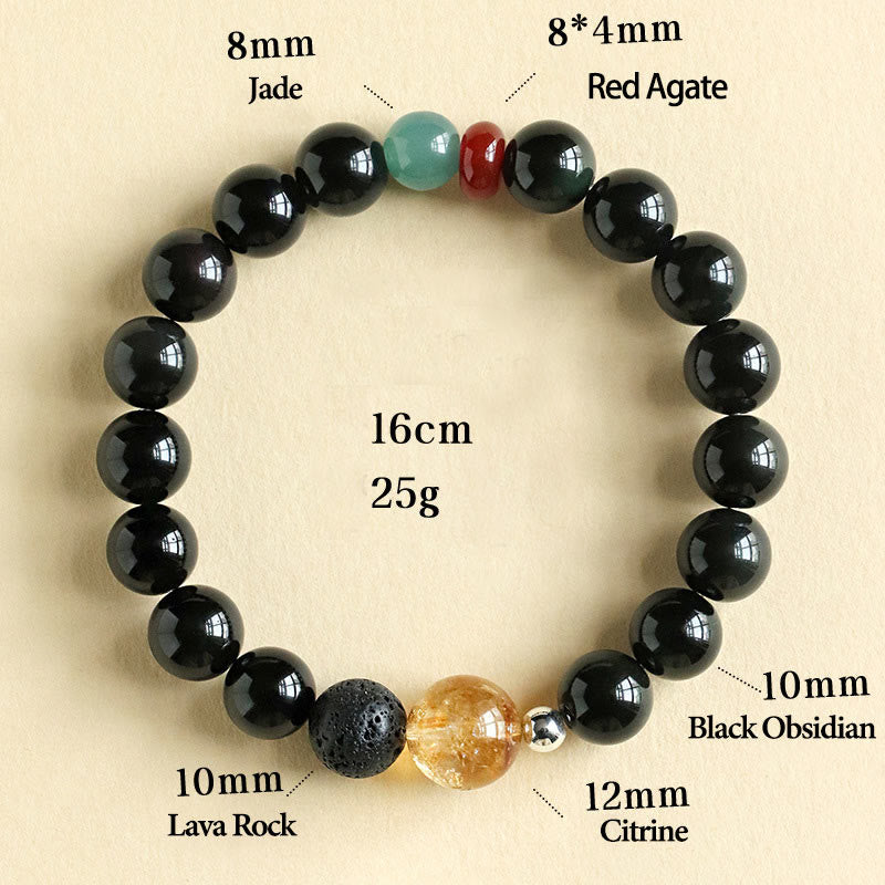 8mm Black Obsidian Bracelet for Fulfillment