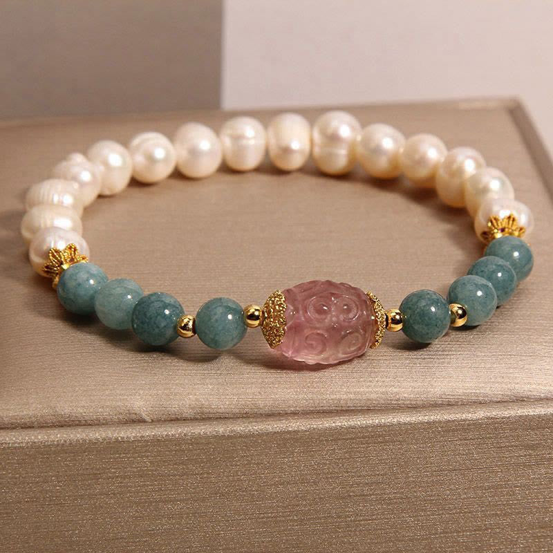 Pearl Jade Purity Bracelet 14-16cm Natural Healing Jewelry