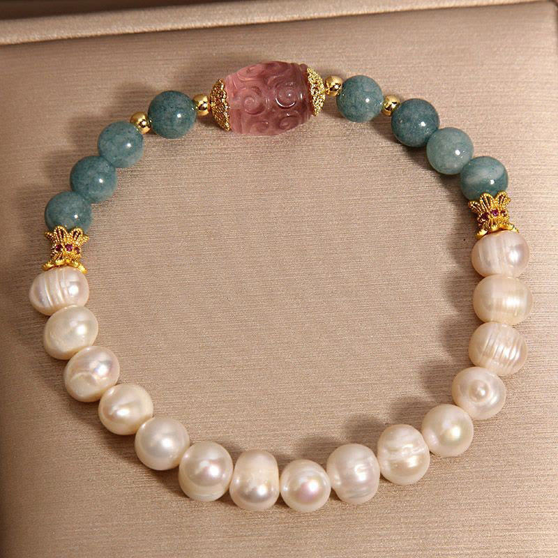 Pearl Jade Purity Bracelet 14-16cm Natural Jewelry
