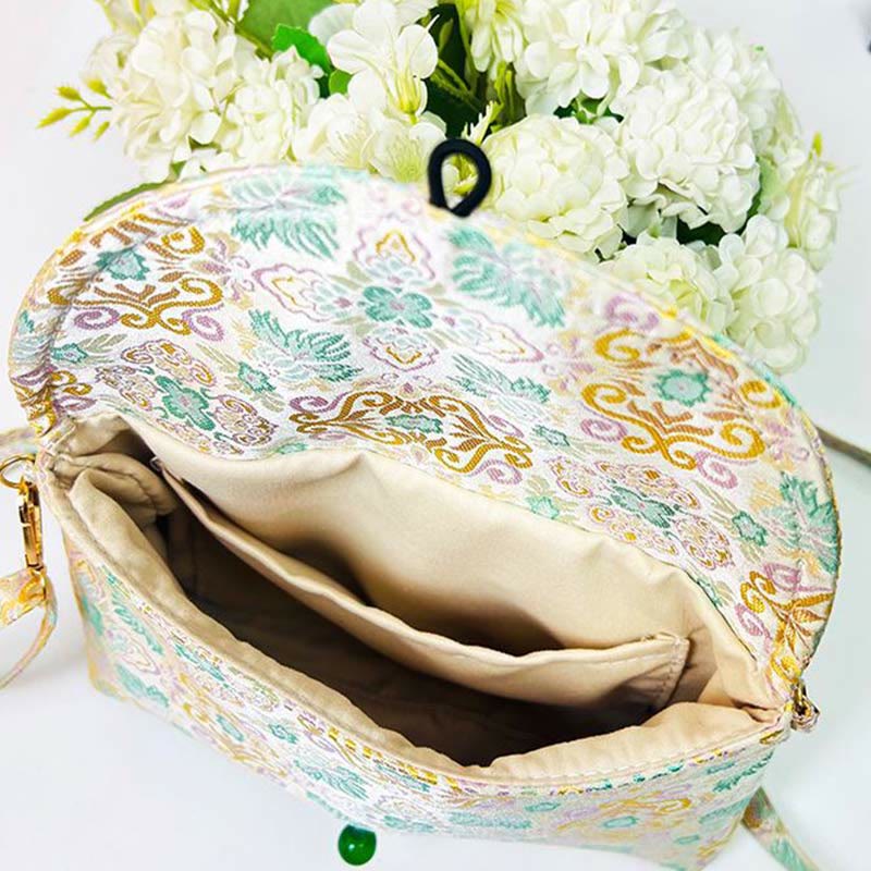 Retro Floral Polyester Cotton Bohemian Crossbody Bag