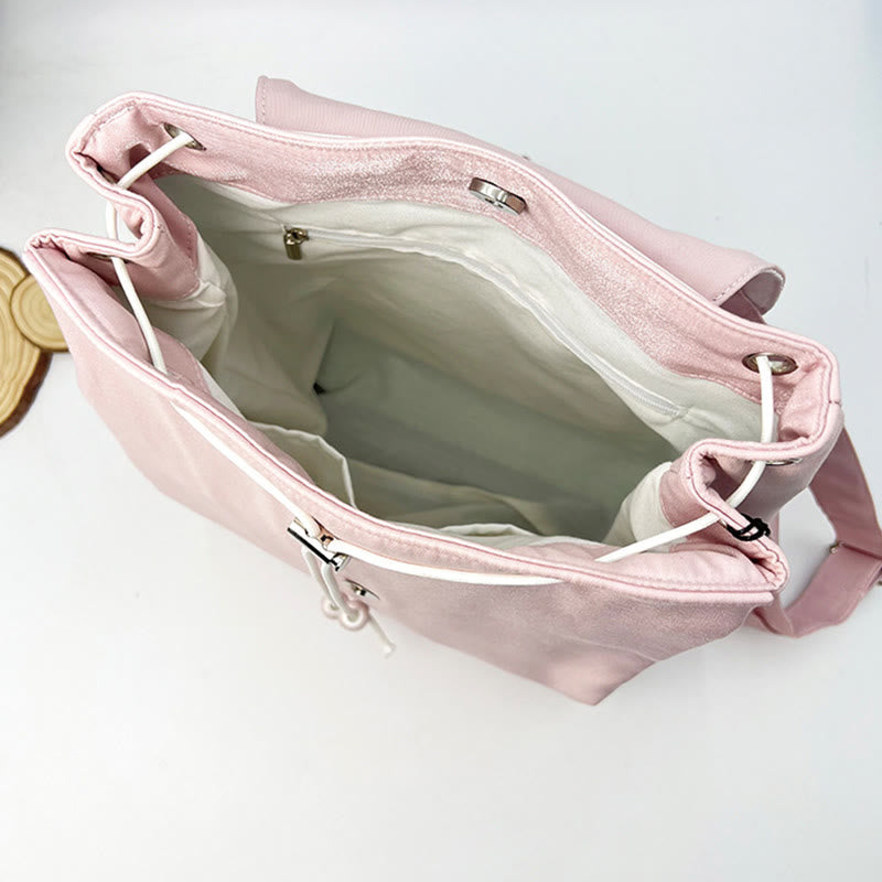 Pink Peony Flowers Canvas Backpack | Spiritual Accessories