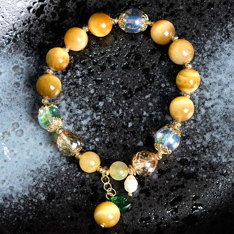 8mm Tiger Eye Courage Bracelet for Women