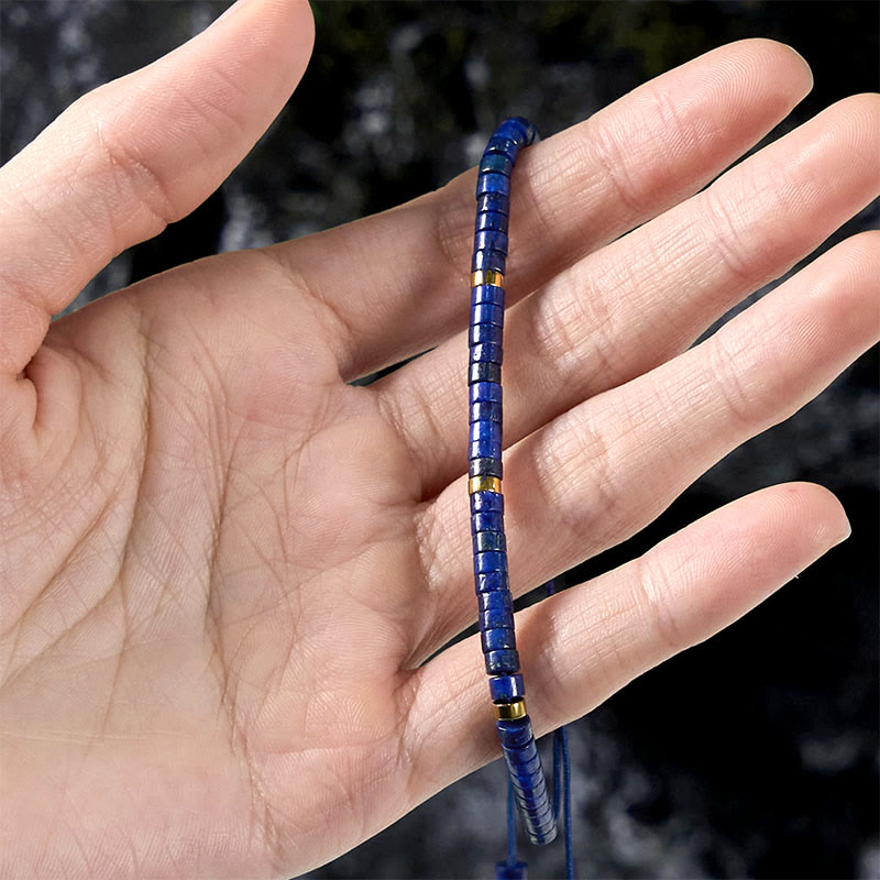 Adjustable 4mm Lazurite Positive Balance Spiritual Bracelet
