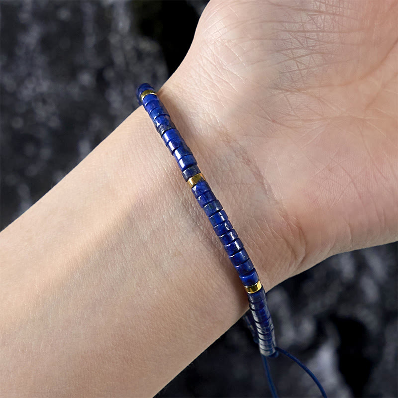 Adjustable 4mm Lazurite Positive Balance Spiritual Bracelet