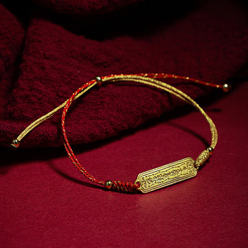 Red String Bracelet with 14K Gold Plated Amulet