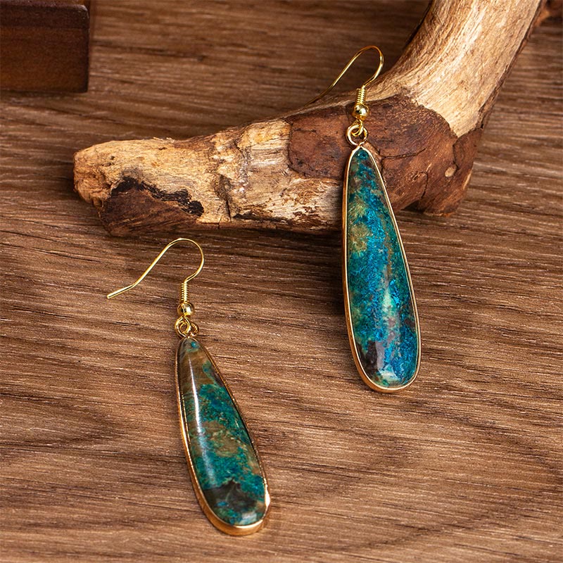 Emperor Stone Earrings 65.6mm Drop for Happiness