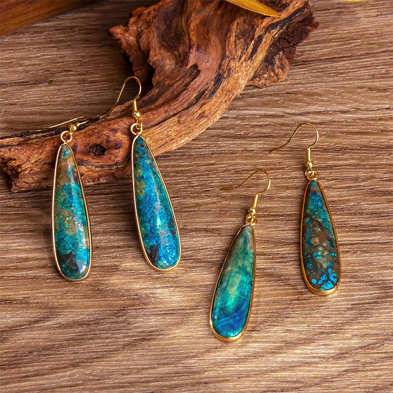 Emperor Stone Earrings 65.6mm Drop for Happiness