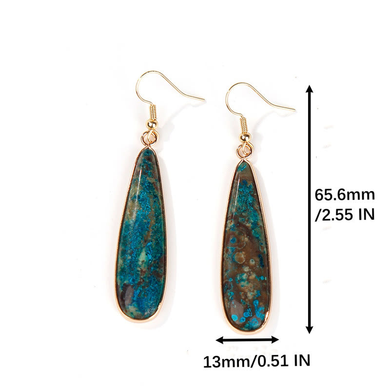 Emperor Stone Earrings 65.6mm Drop for Happiness