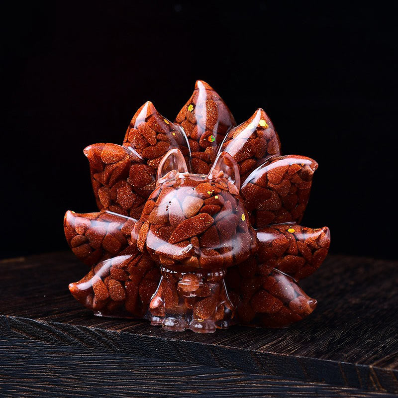 Amethyst 8.8cm Nine-Tailed Fox Animal Figurine