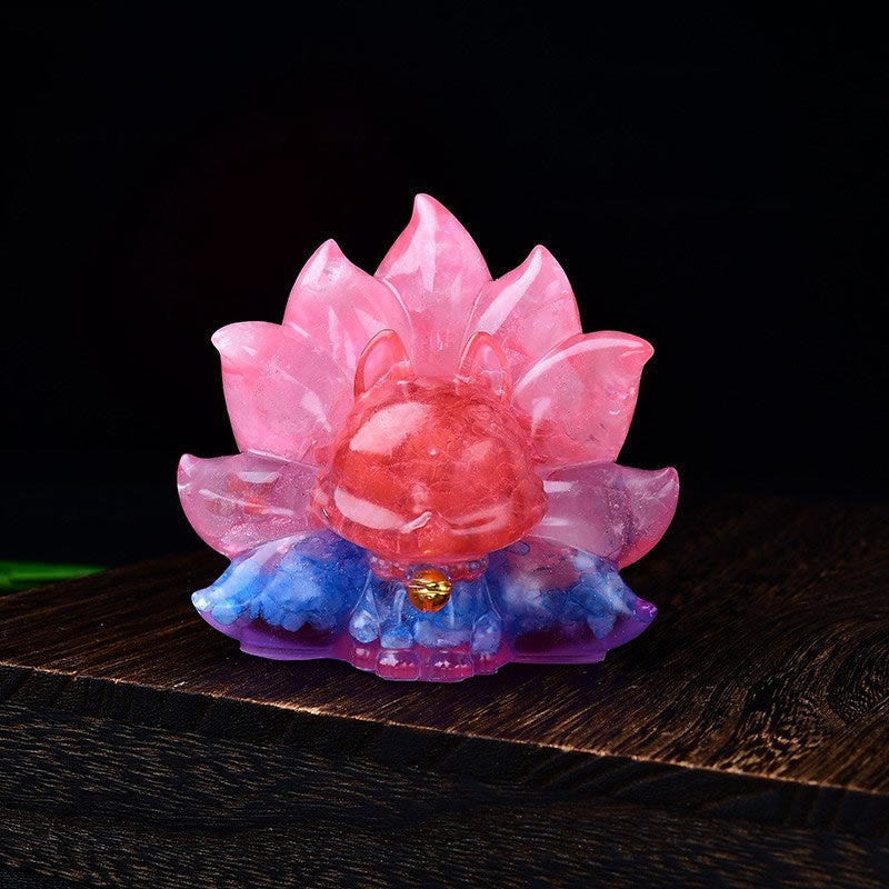 Amethyst 8.8cm Nine-Tailed Fox Animal Figurine