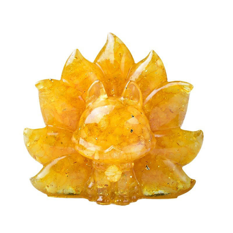 Amethyst 8.8cm Nine-Tailed Fox Animal Figurine