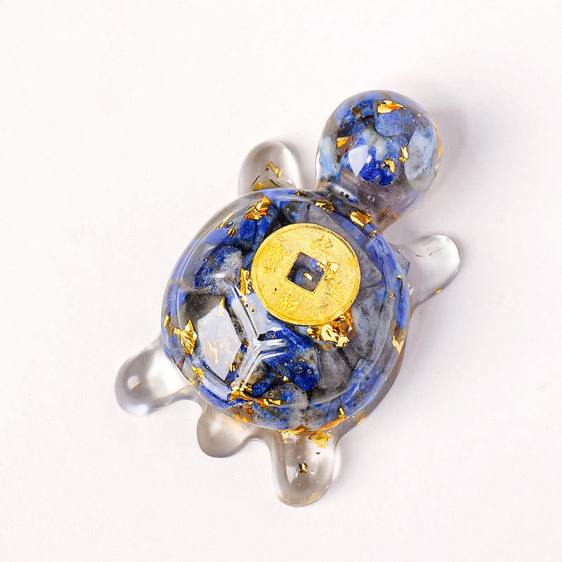 5cm Green Aventurine Crystal Turtle Copper Coin Zen Decor