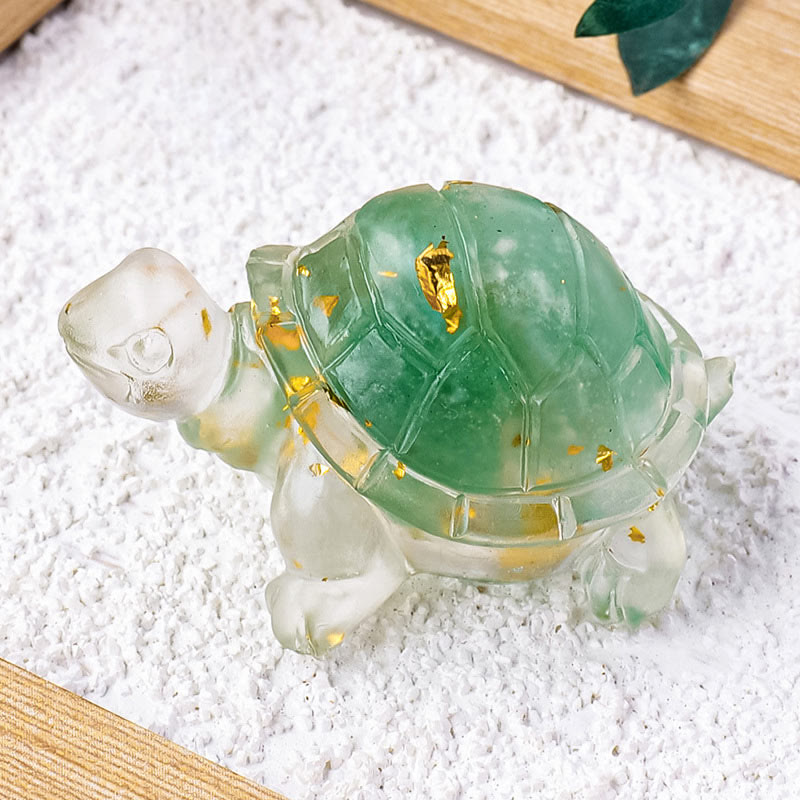 5cm Citrine Stone Mini Turtle Figurine for Prosperity