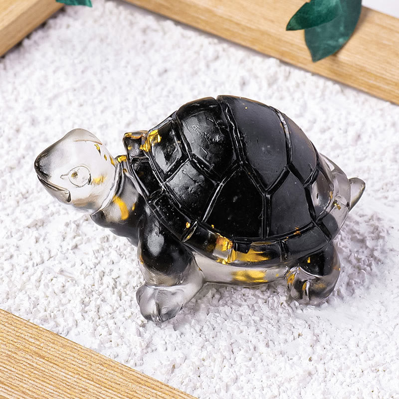 5cm Citrine Stone Mini Turtle Figurine for Prosperity