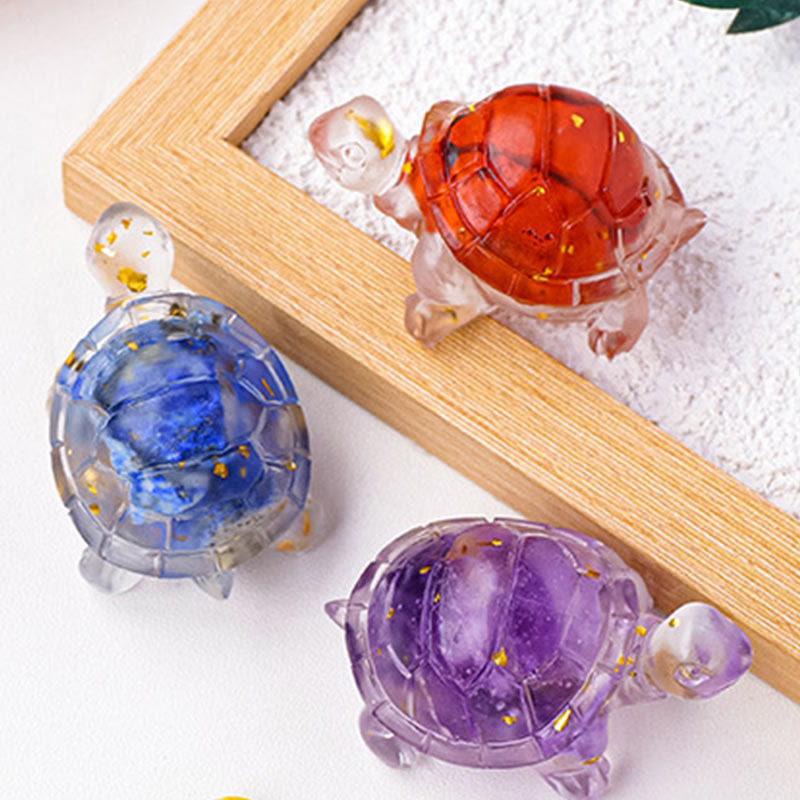 5cm Citrine Stone Mini Turtle Figurine for Prosperity