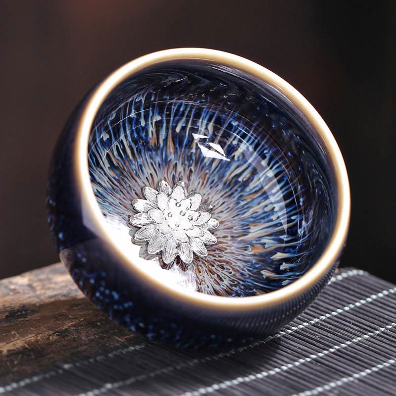 Jian Zhan Ceramic Teacup 70ml with Zodiac and Koi Fish
