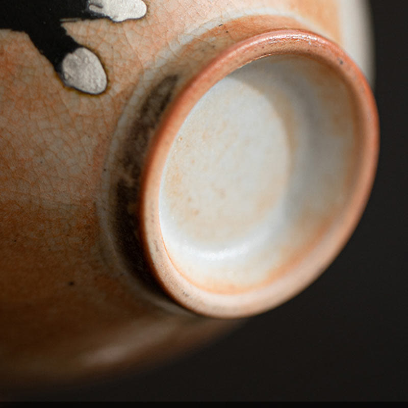 Ceramic Cat Gaiwan Tea Cup with Lid 130ml for Tea Rituals