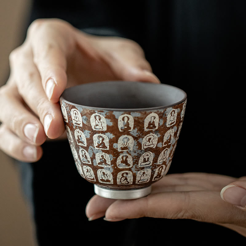 Ceramic Zen Tea Cup 100ml with Gift Box - Meditation Decor