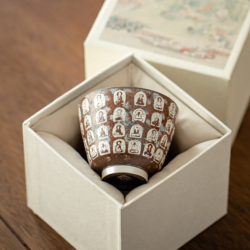 Ceramic Zen Tea Cup 100ml with Gift Box - Meditation Decor