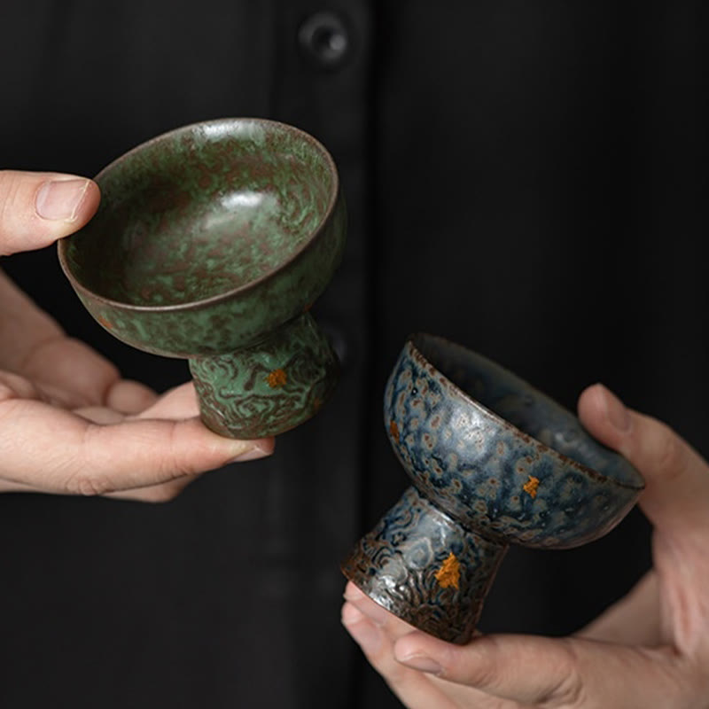 60ml Vintage Auspicious Clouds Ceramic Teacup for Tea Ceremony