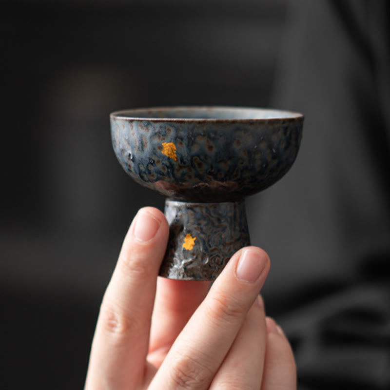 60ml Vintage Auspicious Clouds Ceramic Teacup for Tea Ceremony