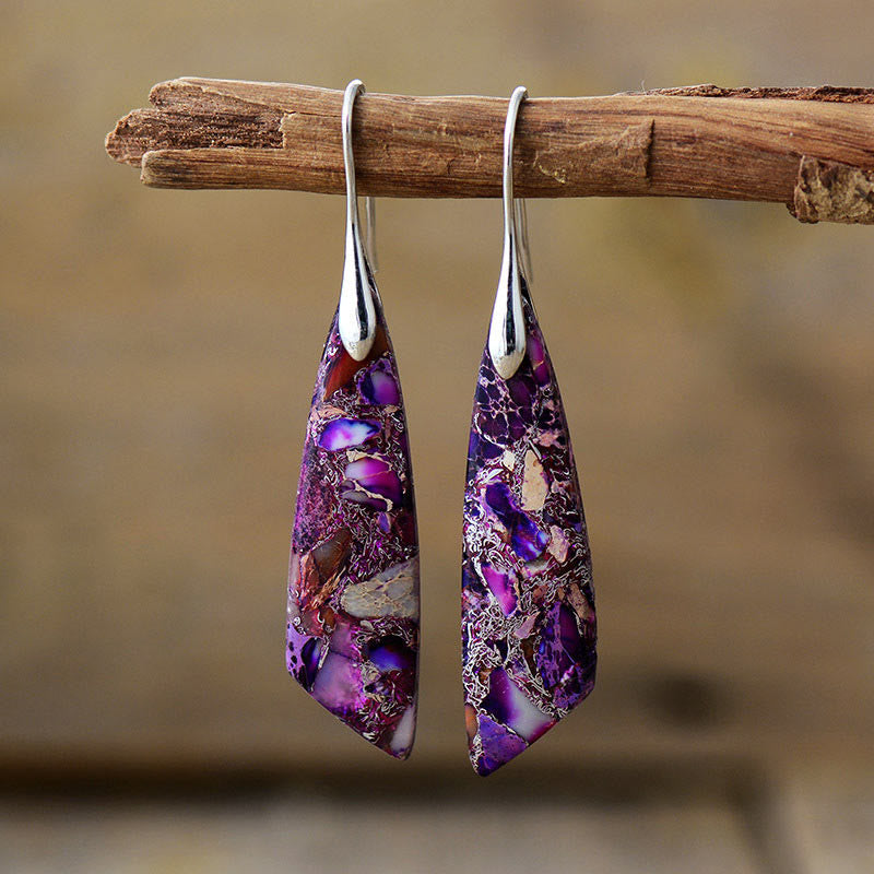 Emperor Stone Earrings for Balance and Serenity