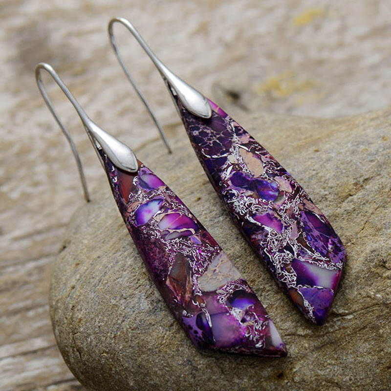Emperor Stone Earrings for Balance and Serenity