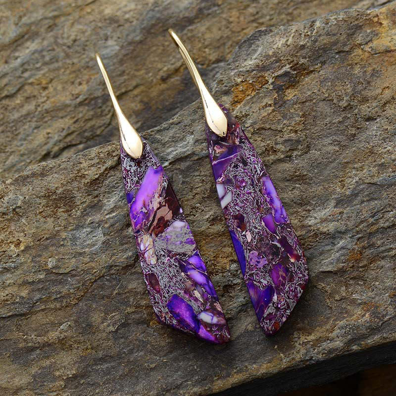 Emperor Stone Earrings for Balance and Serenity