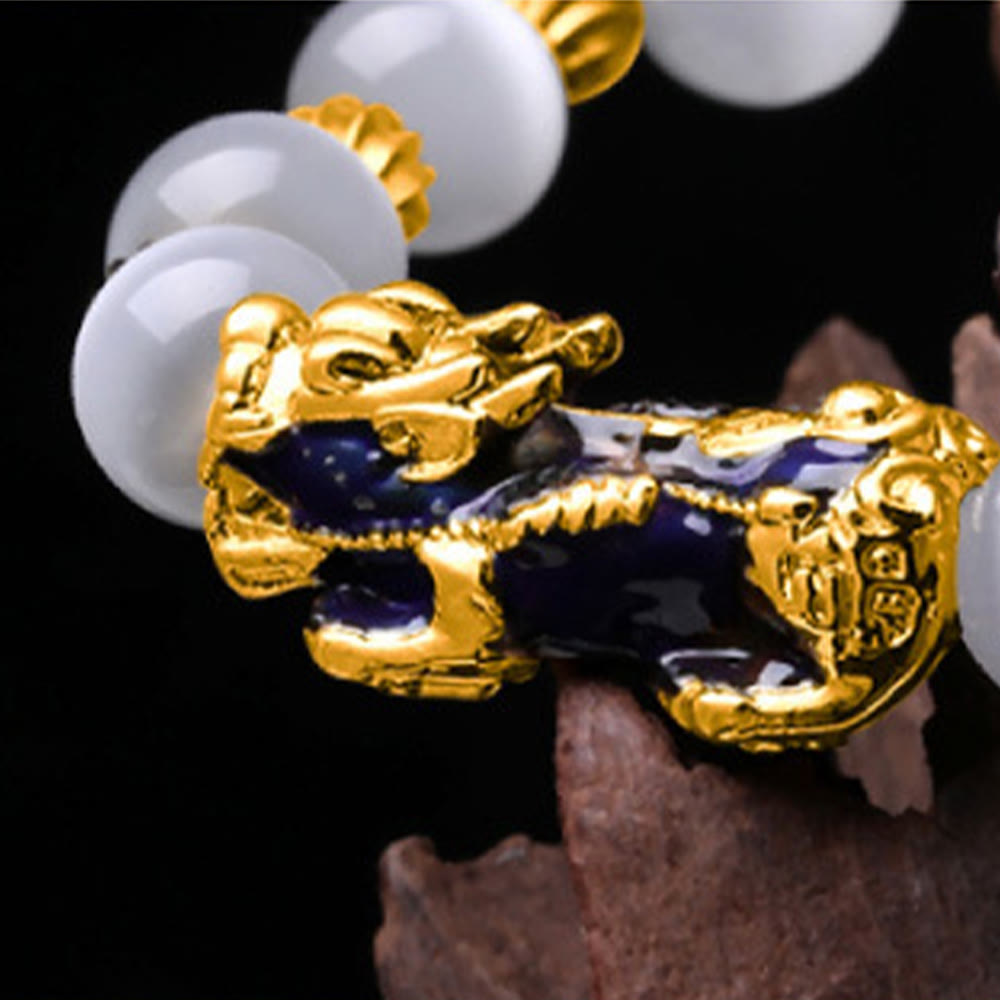 Color Change PiXiu Bracelet with Chrysoberyl Cats Eye