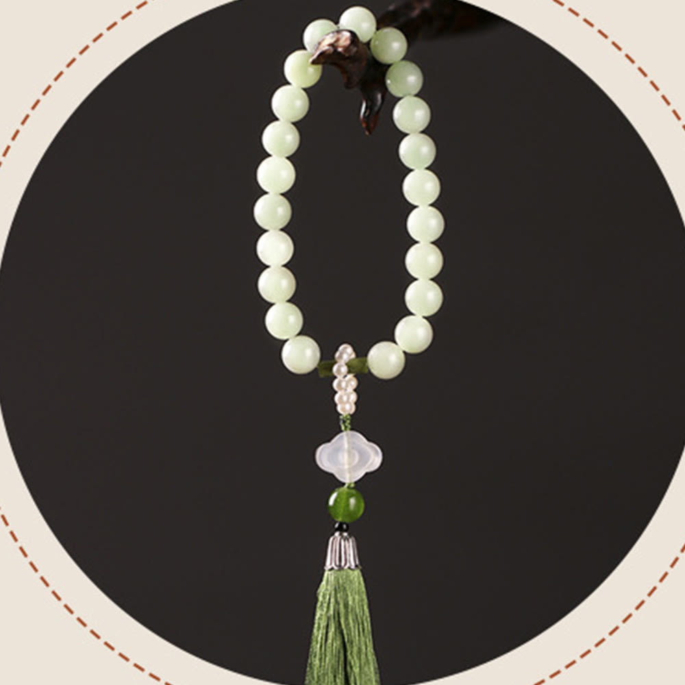 10mm Jade Prosperity Mala Bracelet for Abundance