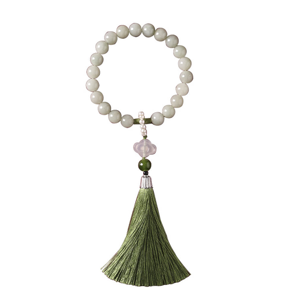 10mm Jade Prosperity Mala Bracelet for Abundance