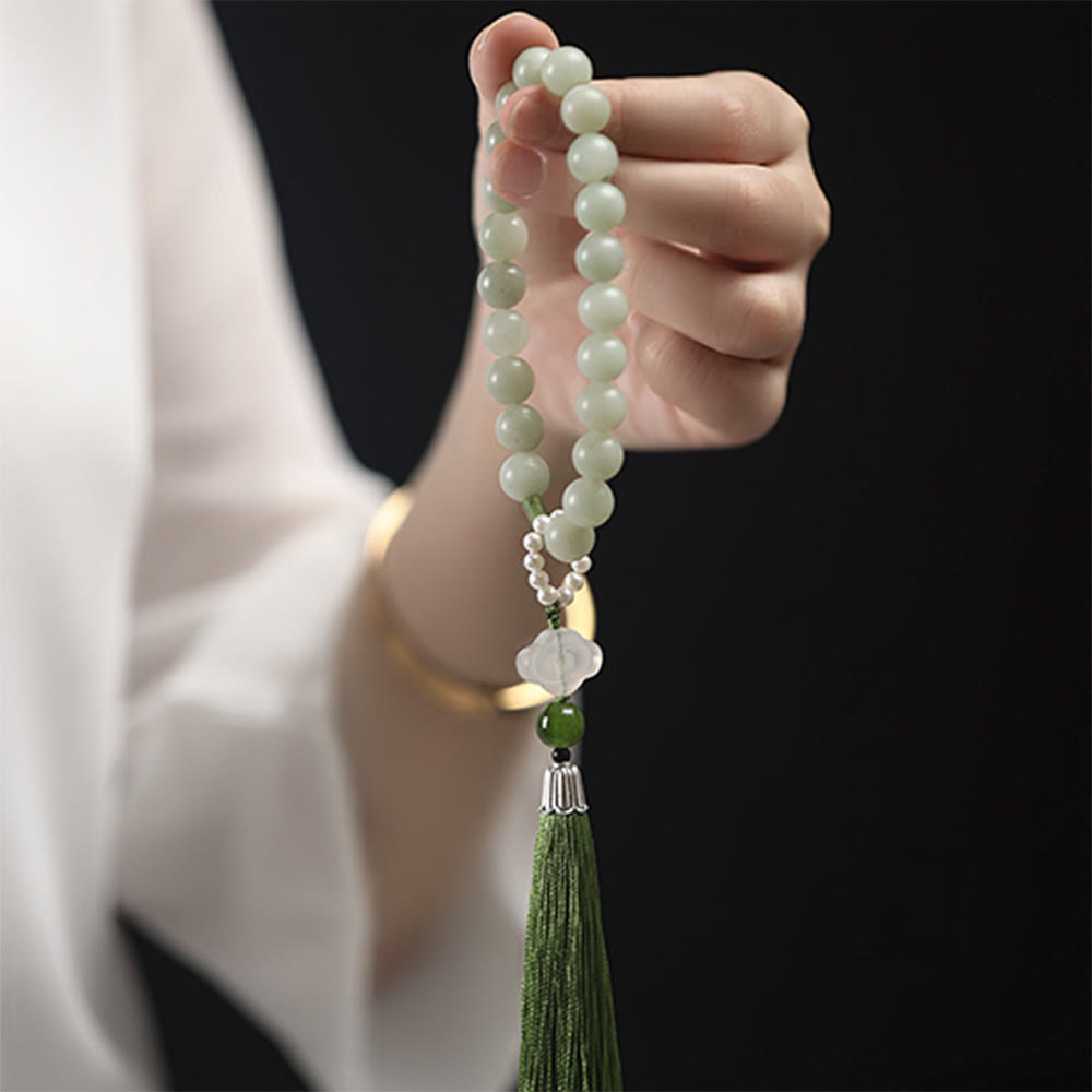10mm Jade Prosperity Mala Bracelet for Abundance