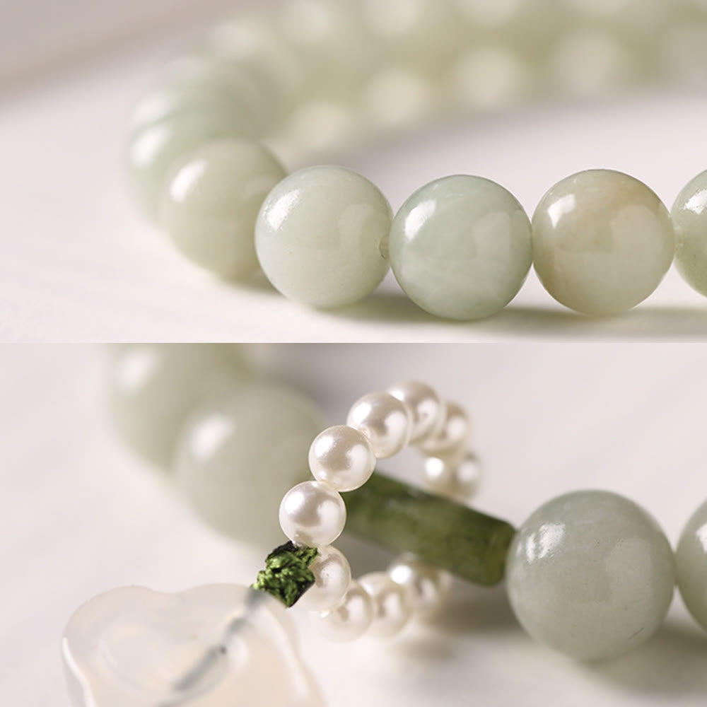 10mm Jade Prosperity Mala Bracelet for Abundance