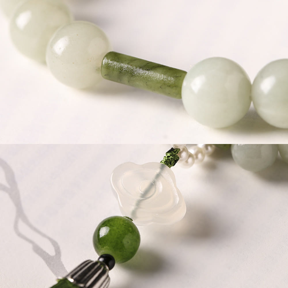 10mm Jade Prosperity Mala Bracelet for Abundance