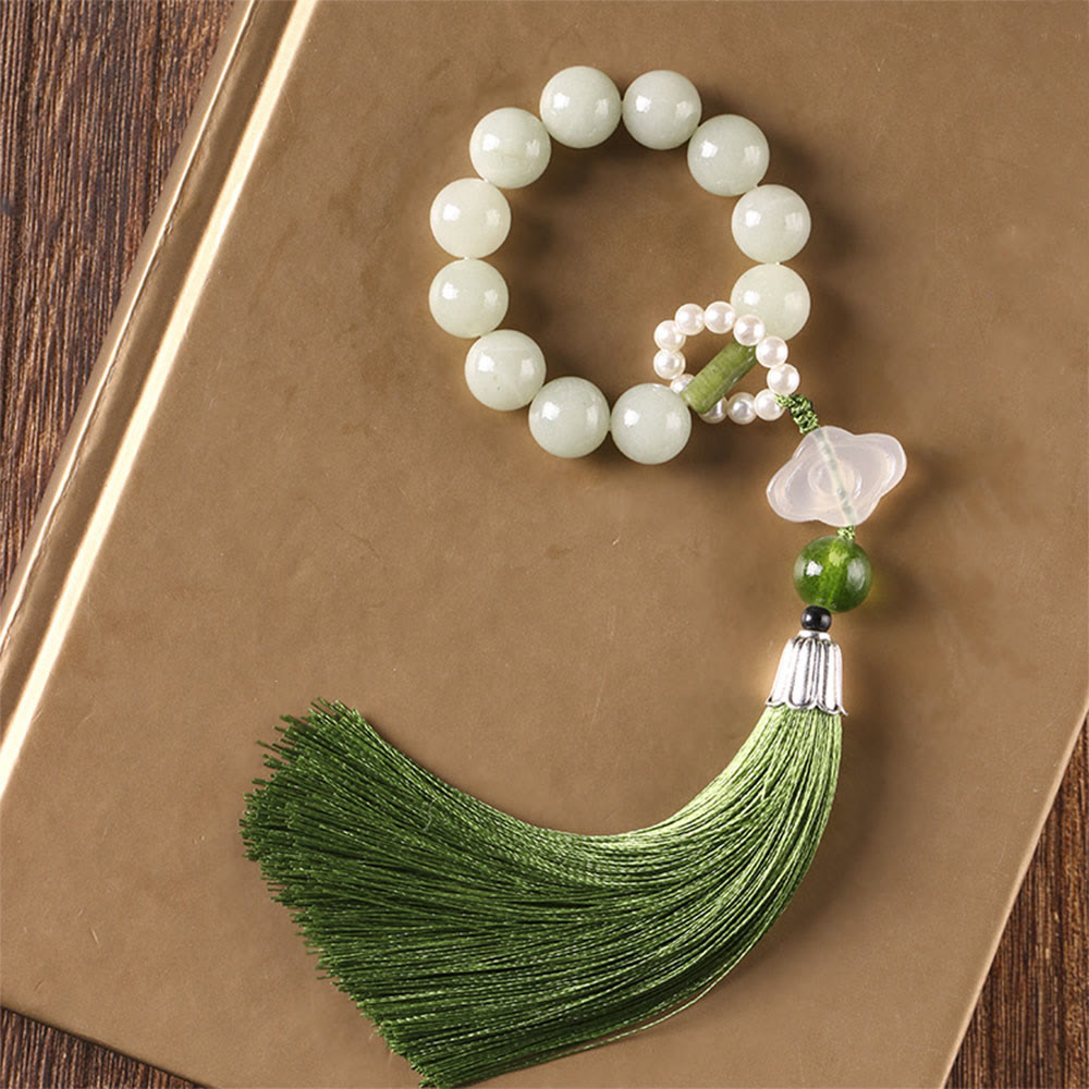10mm Jade Prosperity Mala Bracelet for Abundance