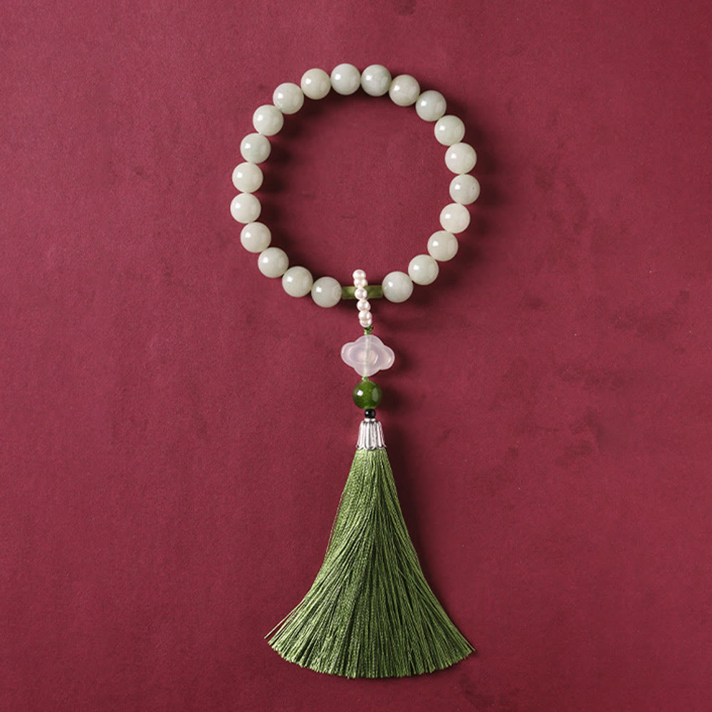 10mm Jade Prosperity Mala Bracelet for Abundance