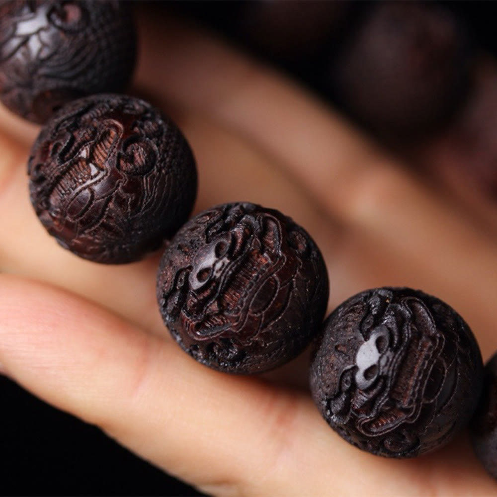 20mm Rosewood PiXiu Warmth Bracelet for Wealth & Calm