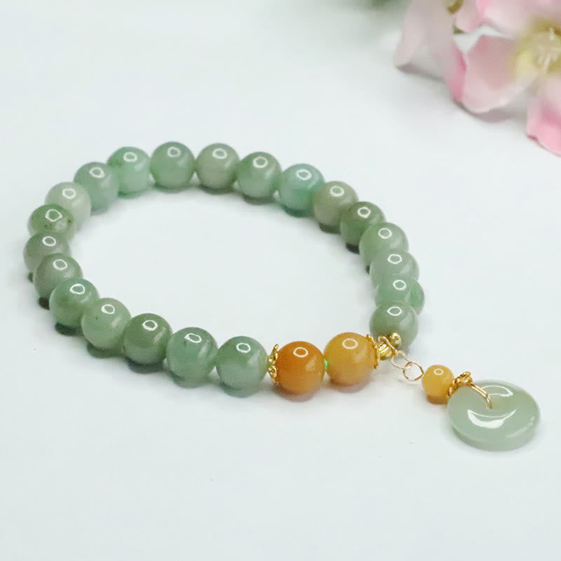 6mm Jade Peace Buckle Prosperity Bracelet for Abundance