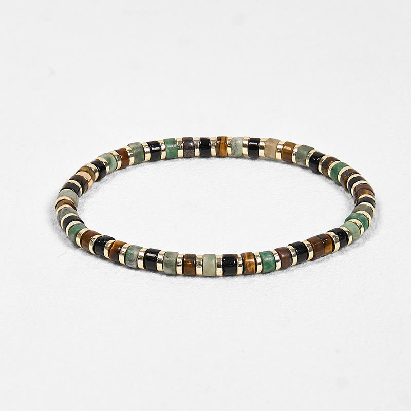 4mm Hematite Tiger Eye Support Bracelet Unisex
