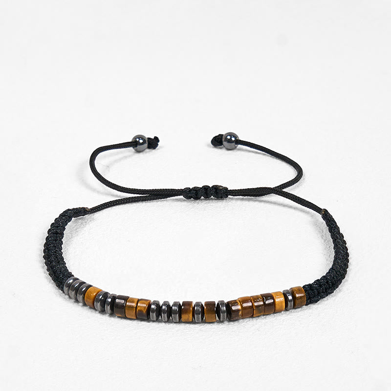 3Pcs Tiger Eye and Lava Rock Bracelet Set for Protection