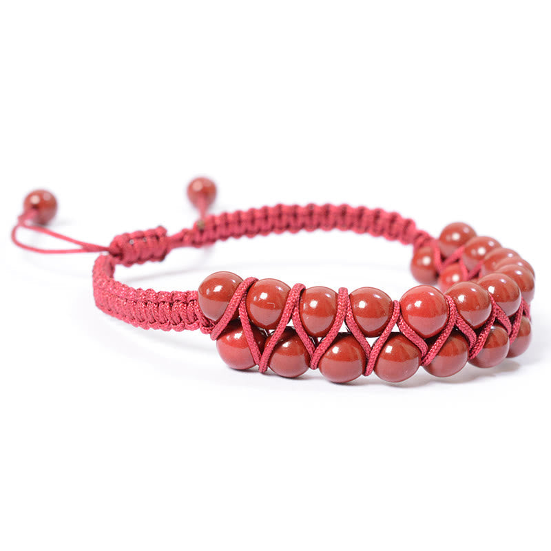 6mm Tiger Eye and Cinnabar Unisex Bracelet