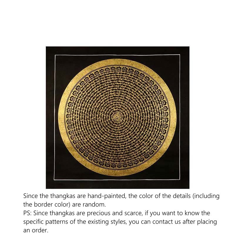 29.5in Tibetan Thangka Hand-Painted Cloth Wall Decoration