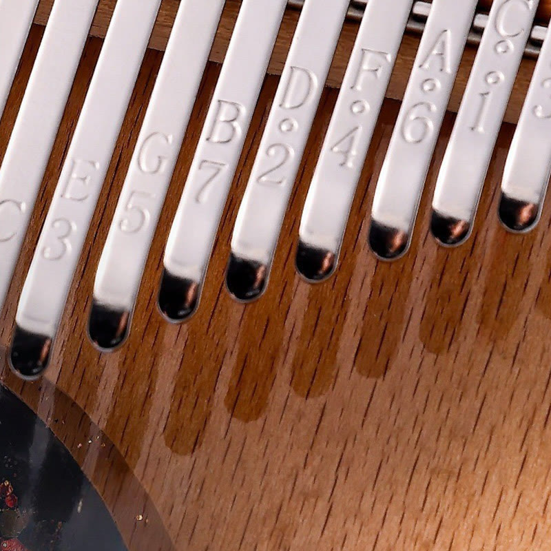 17 Key Beech Wood Kalimba Thumb Piano