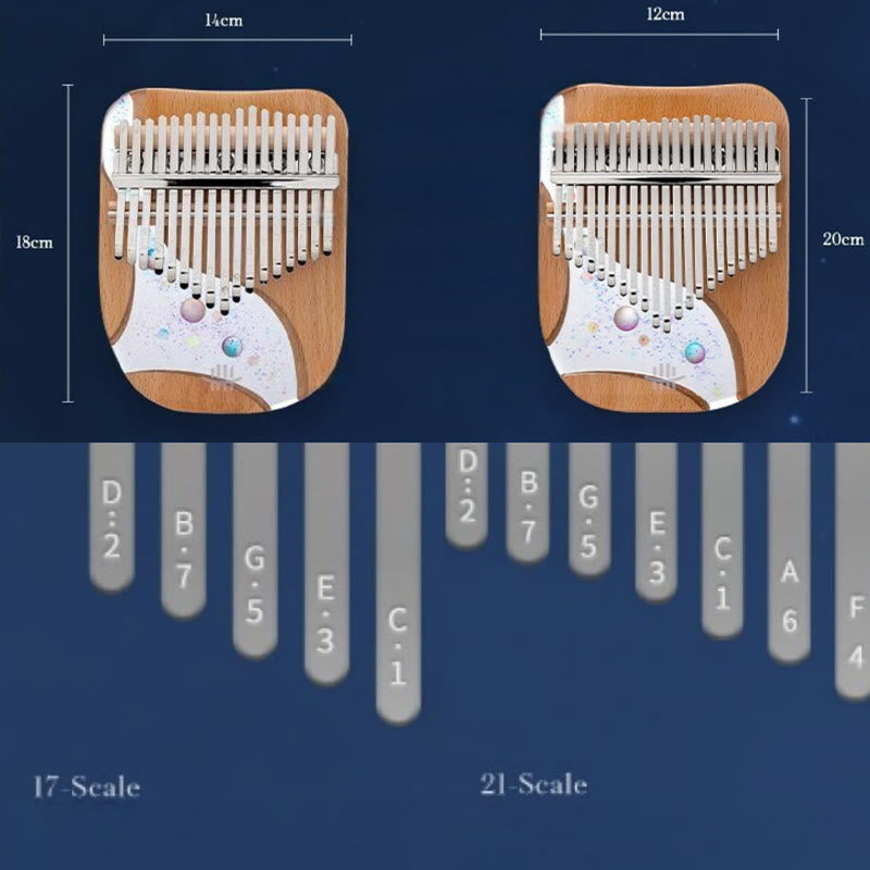 17 Key Beech Wood Kalimba Thumb Piano